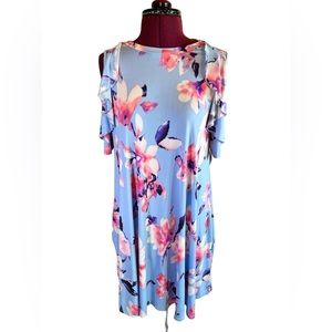 Bellamie Open Shoulder Dress with Pockets